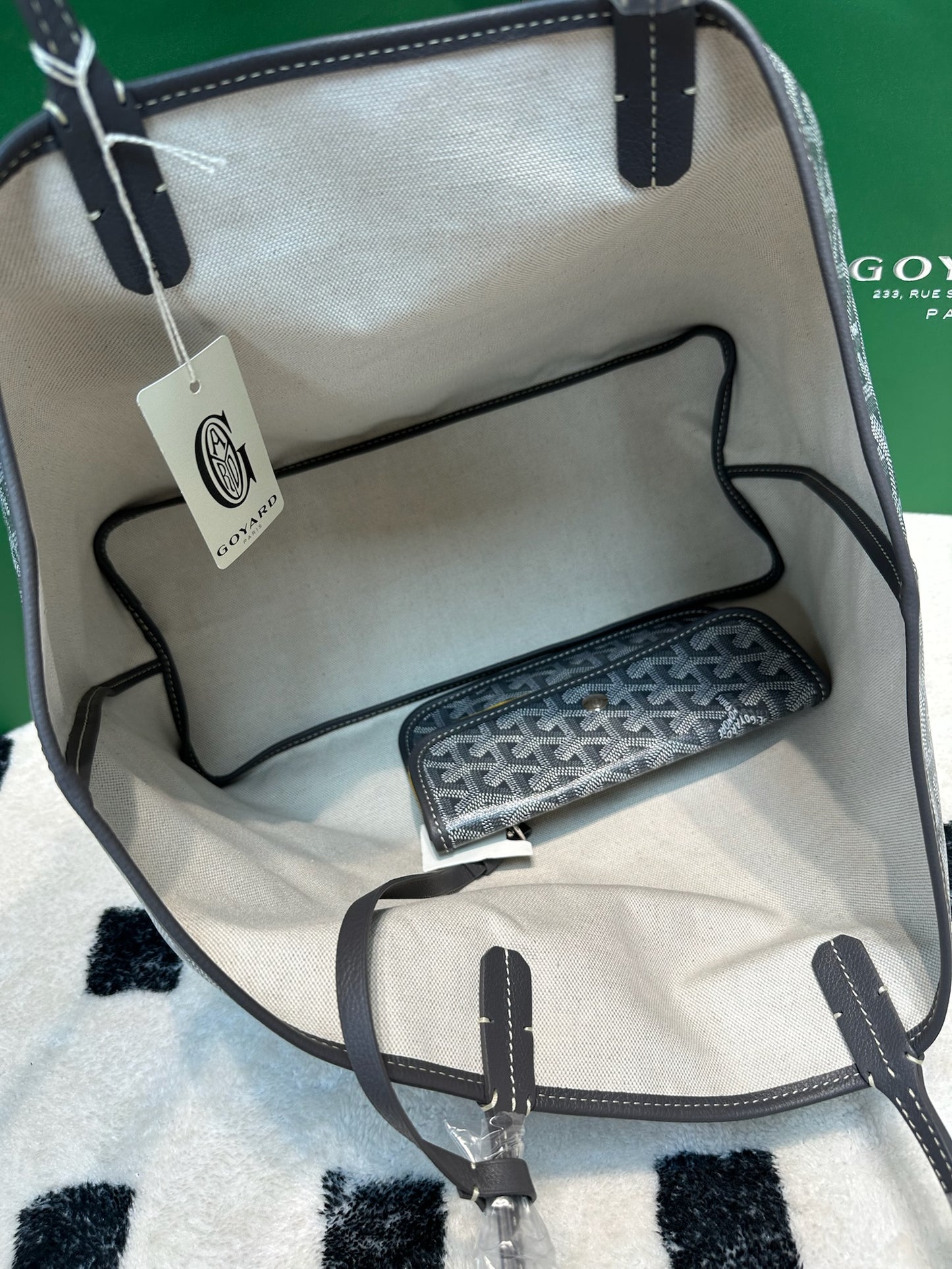 Goyard Saint Louis PM Bag Grey/Navy