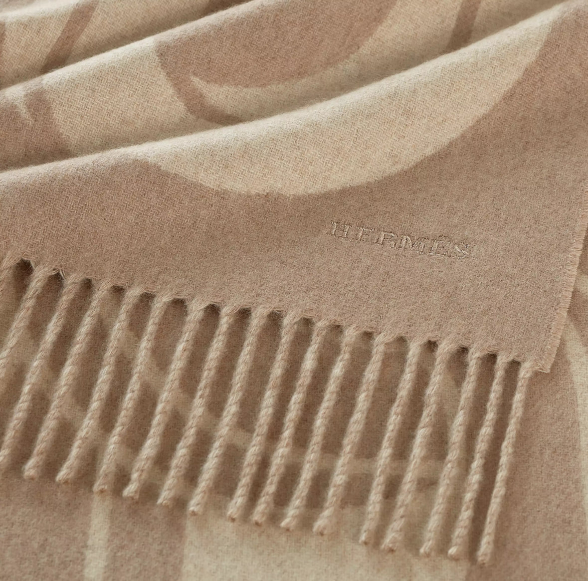 Hermes Maillons TGM scarf Naturel / Beige Chiné