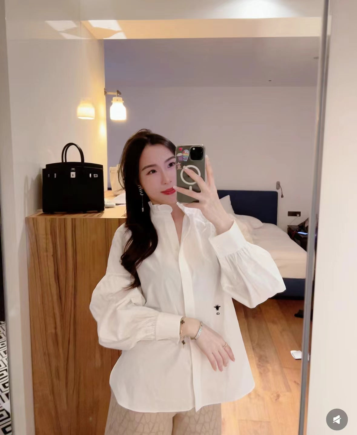 Dior 花瓣領襯衫