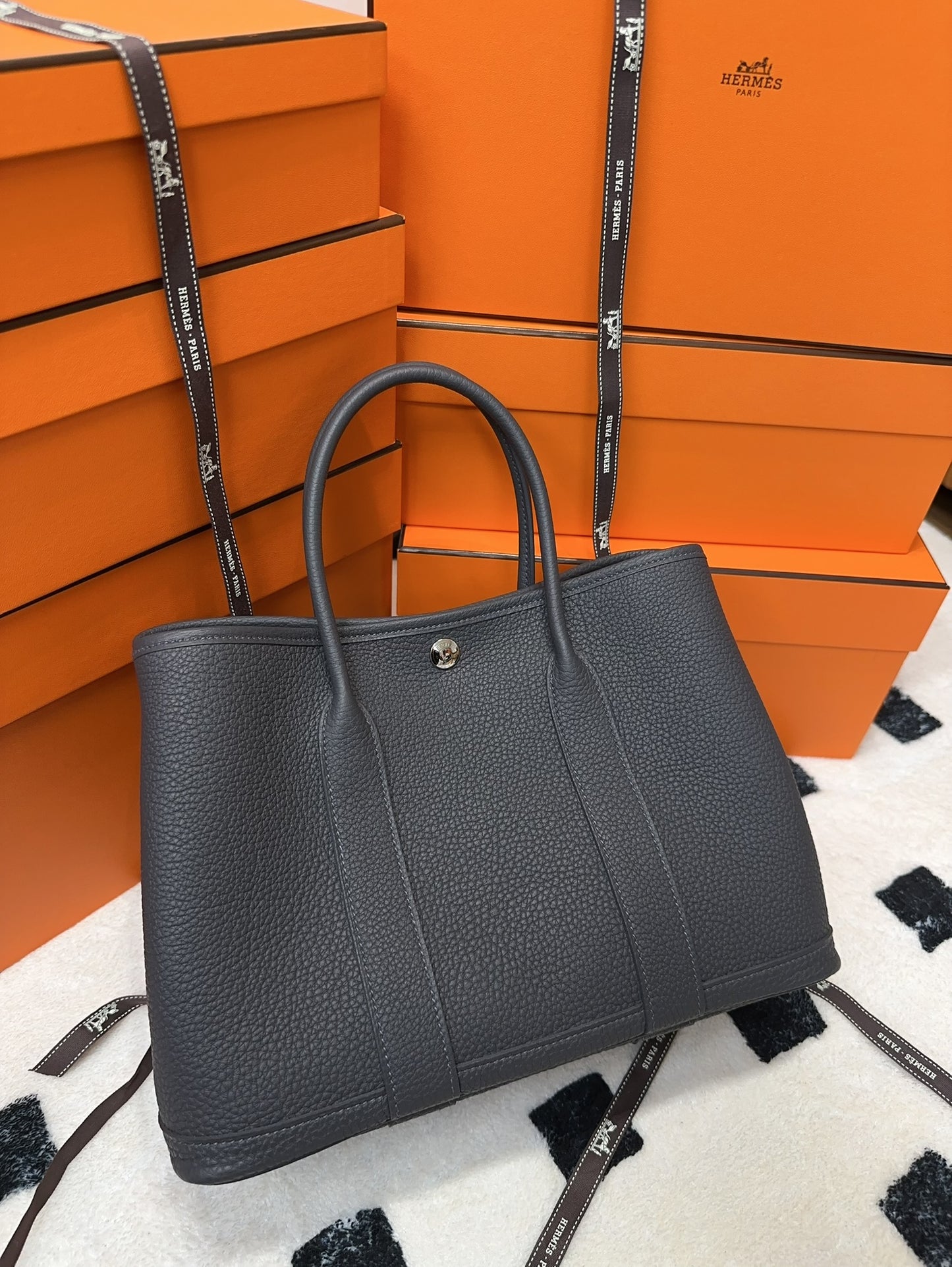 Hermes garden party 30 石板灰