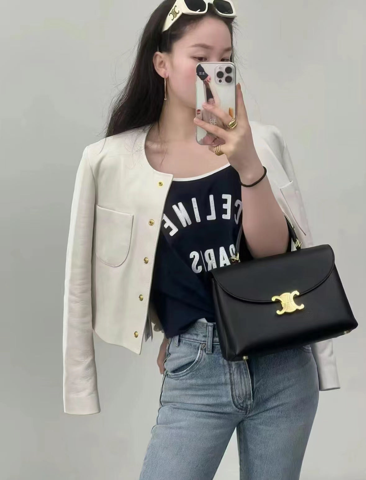 MEDIUM NINO BAG IN SUPPLE CALFSKIN BLACK