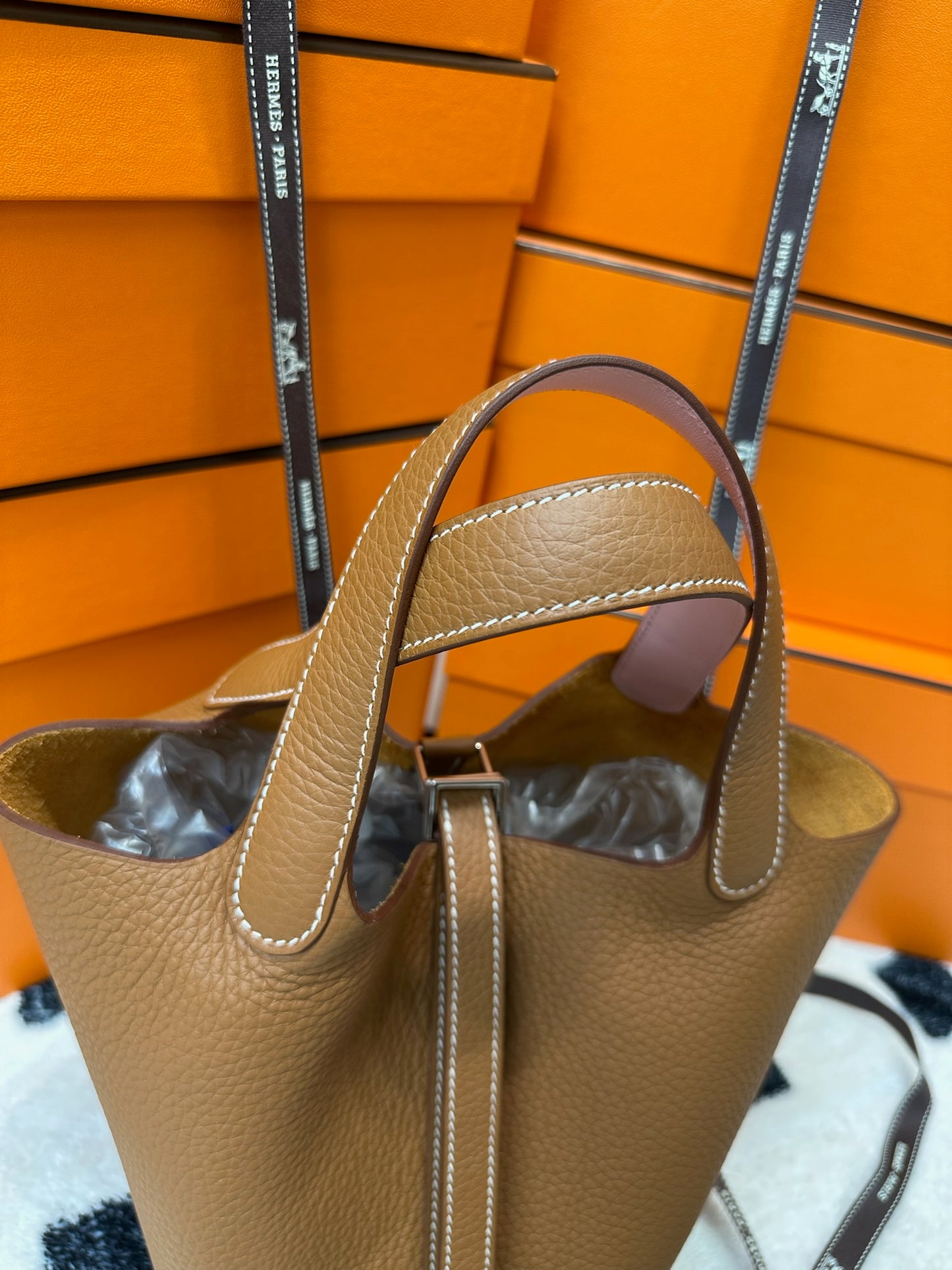 Hermes Picotin 18 Gold PHW 併櫻花粉手柄