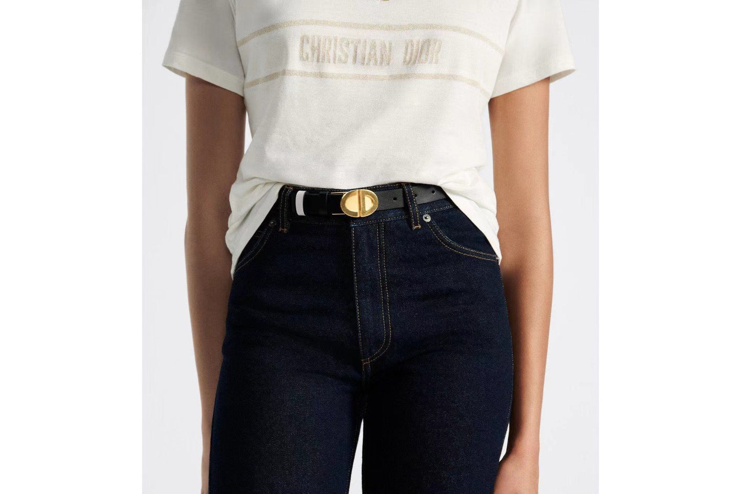 Dior Reversible Belt BLACK/WHITE