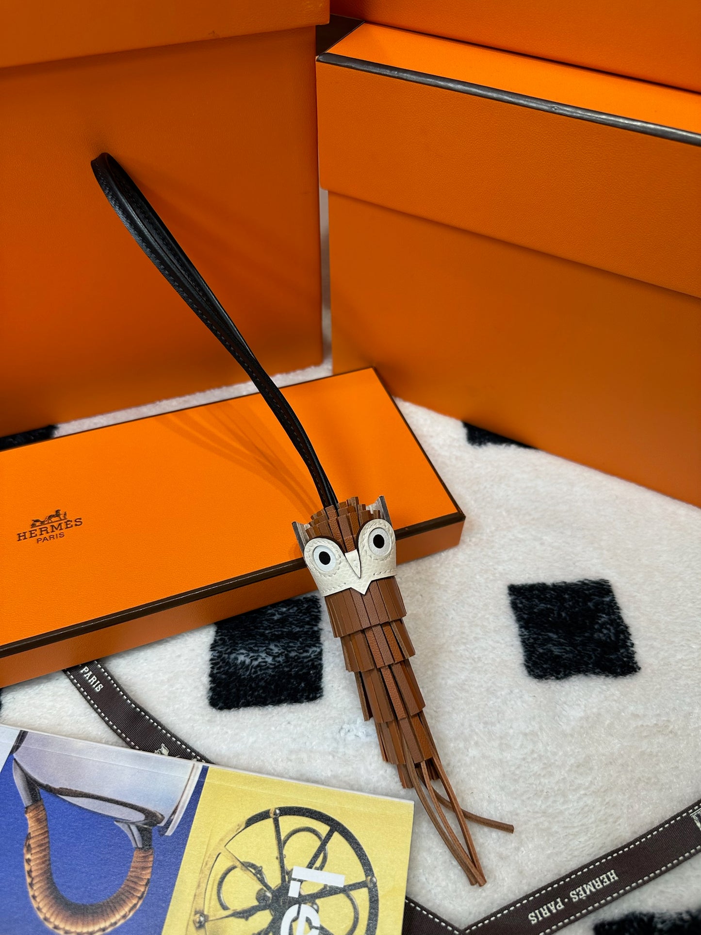 Hermes bag charm Owl Gold