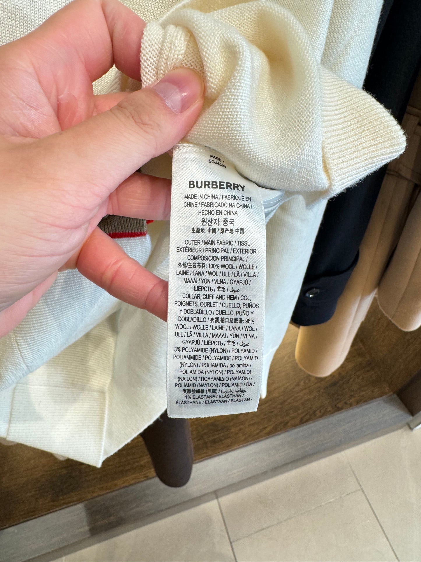 Burberry 女裝新款線衫 IVORY