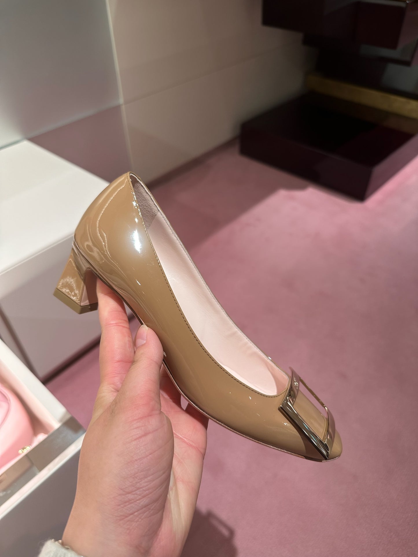Roger Vivier經典方扣高踭鞋 4.5cm