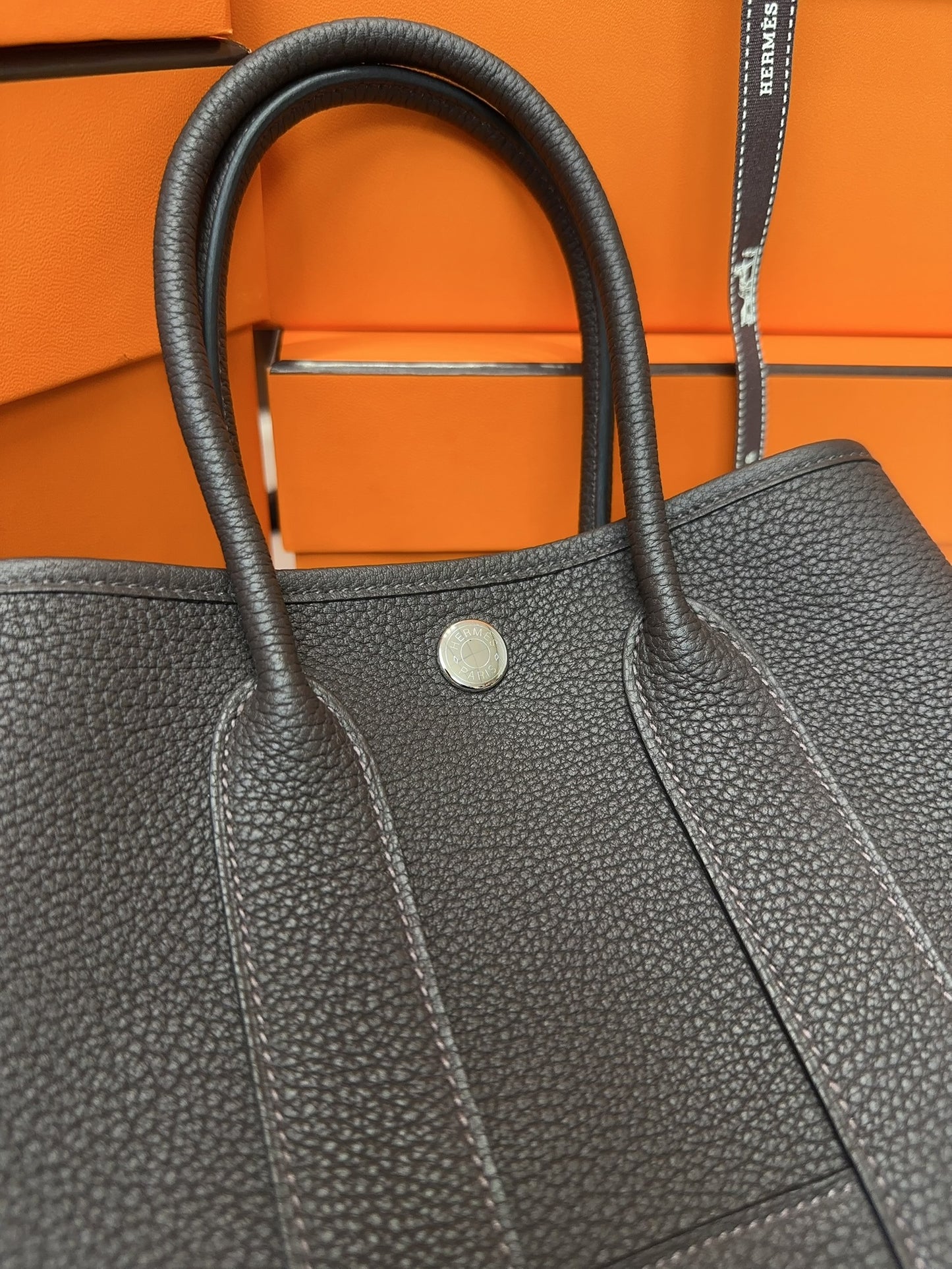 Hermes Mini garden party 46 Ebene 烏木色