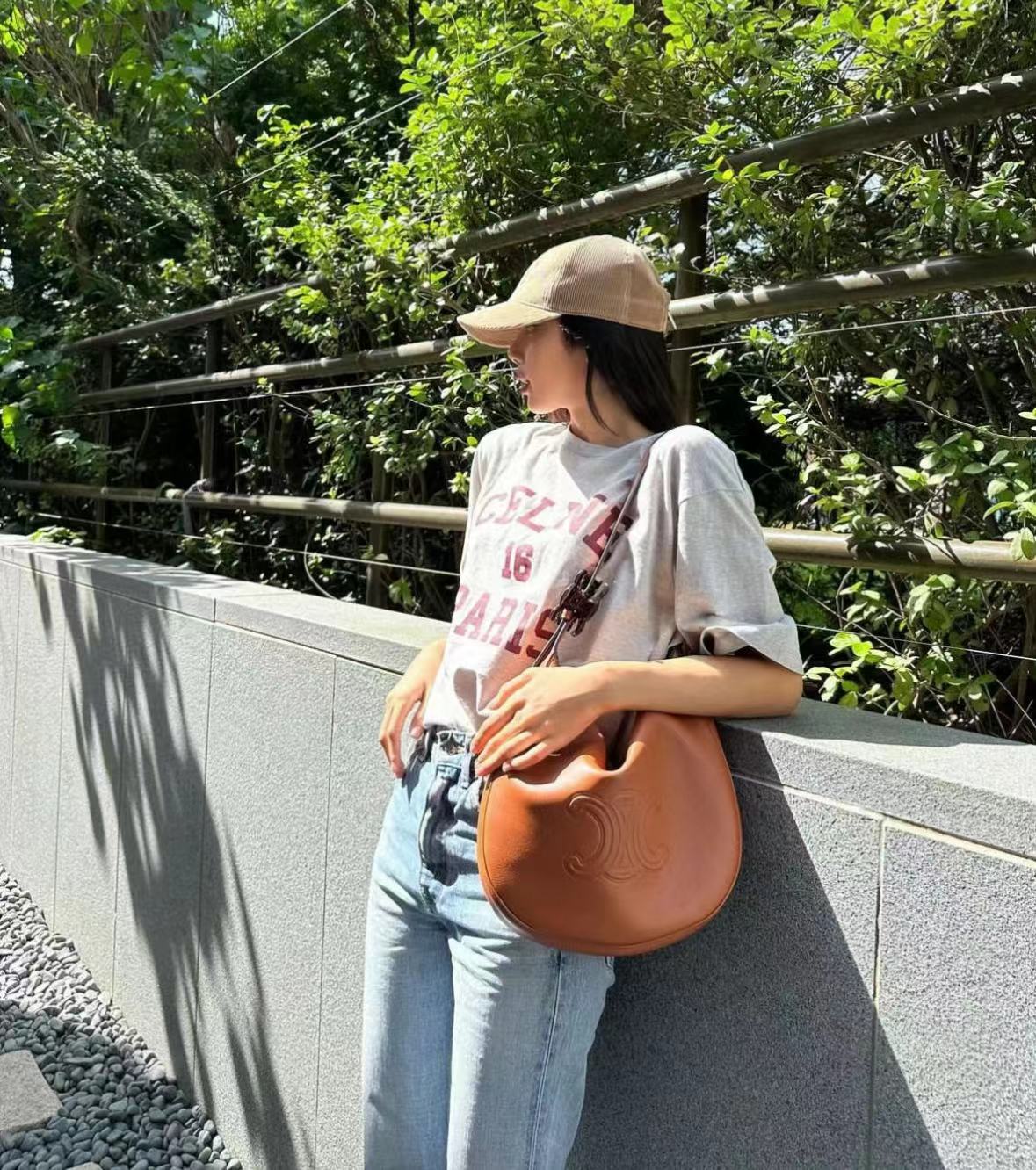 SMALL HELOÏSE BAG CUIR TRIOMPHE IN SUPPLE CALFSKIN TAN