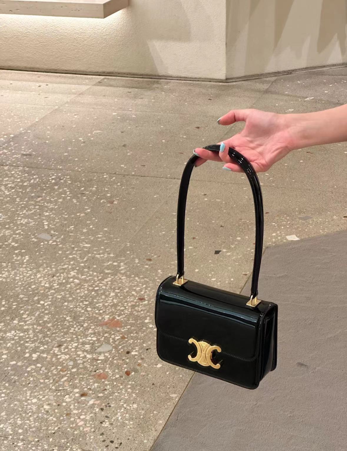 TEEN GARANCE BAG IN PATENT CALFSKIN Black