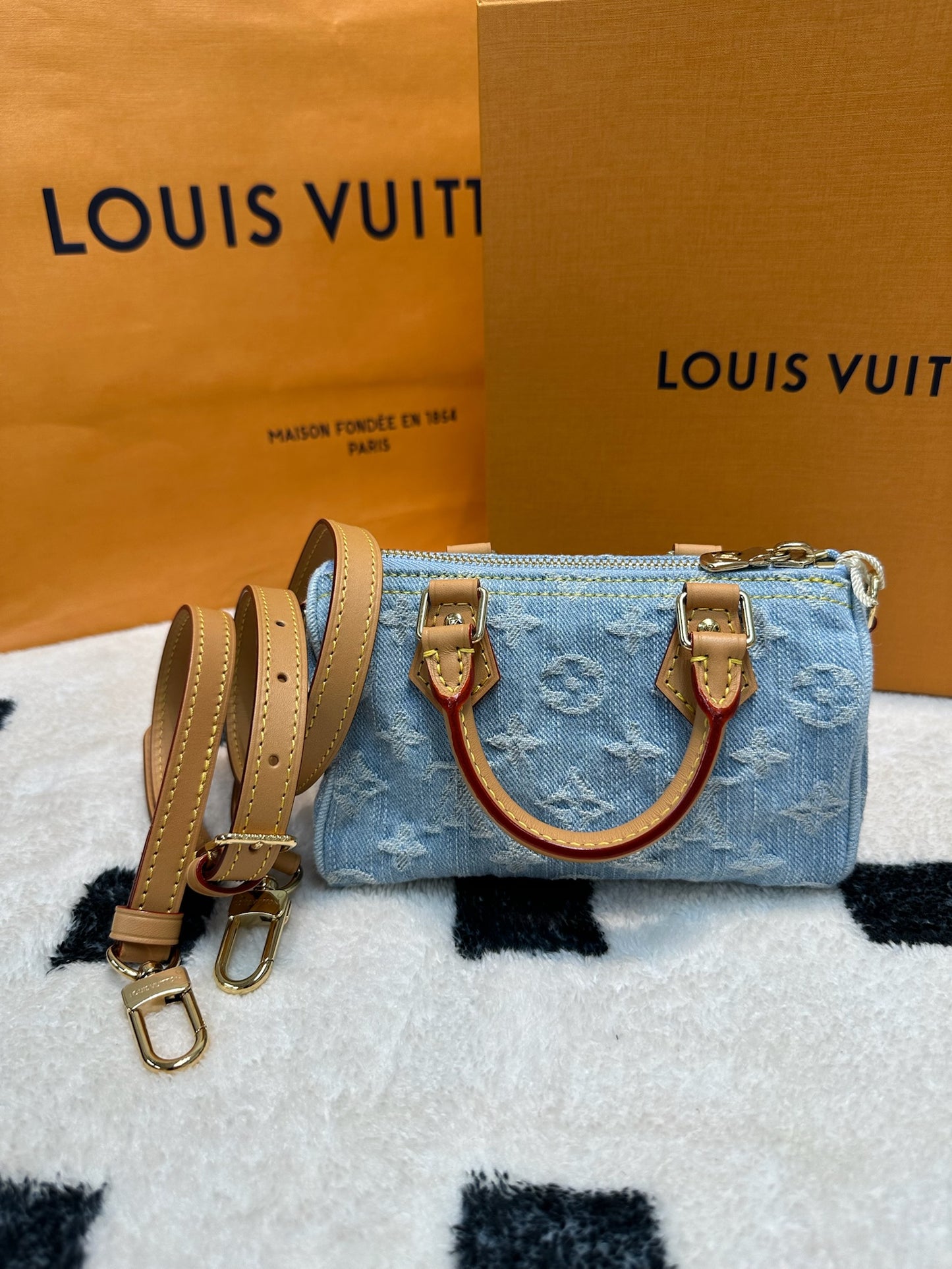 LV Nano Speedy Denim
