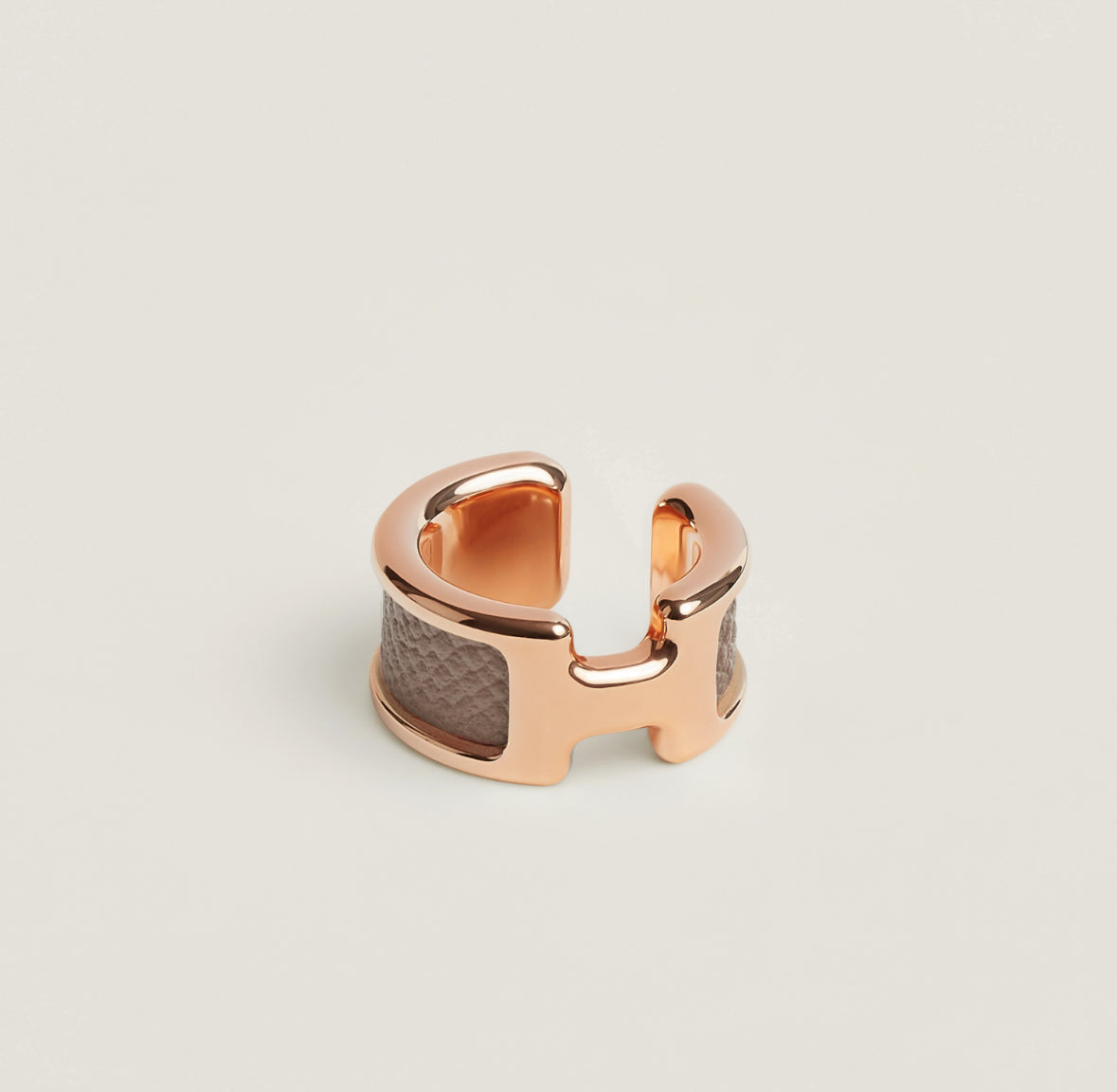 Hermes Olympe ear cuff, small model Étoupe