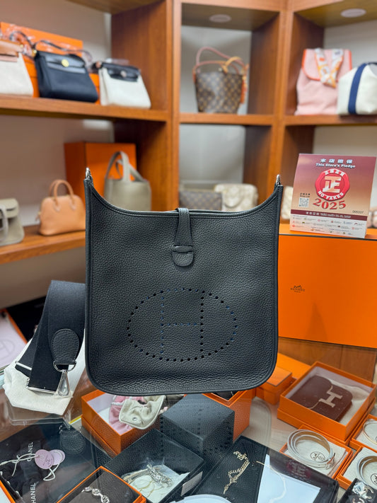 Hermes Evelyne 29 Noir PHW 黑色銀扣