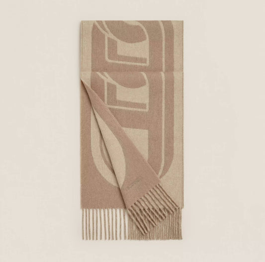 Hermes Maillons TGM scarf Naturel / Beige Chiné