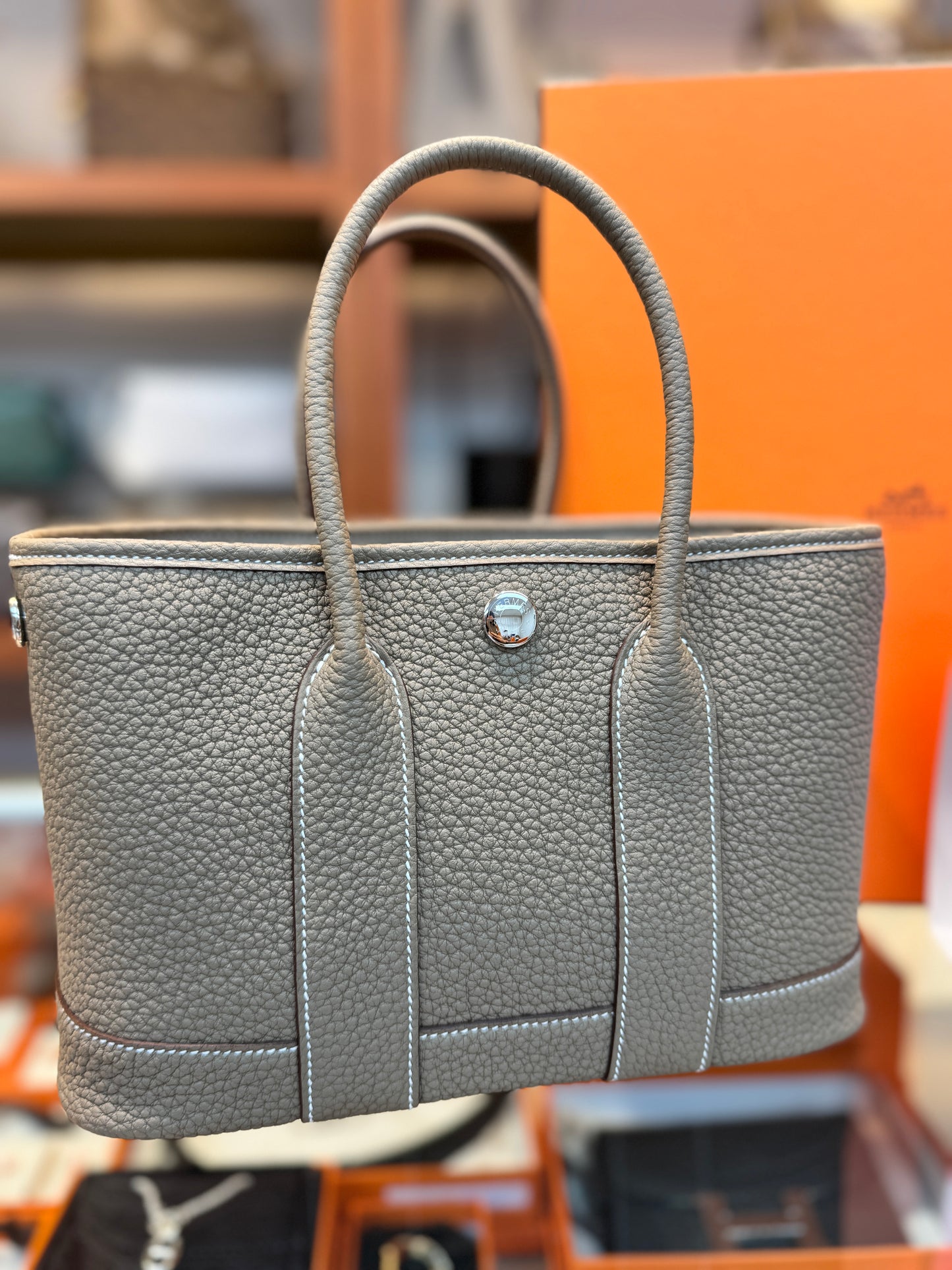Hermes Mini Garden Party 大象灰Etoupe 18
