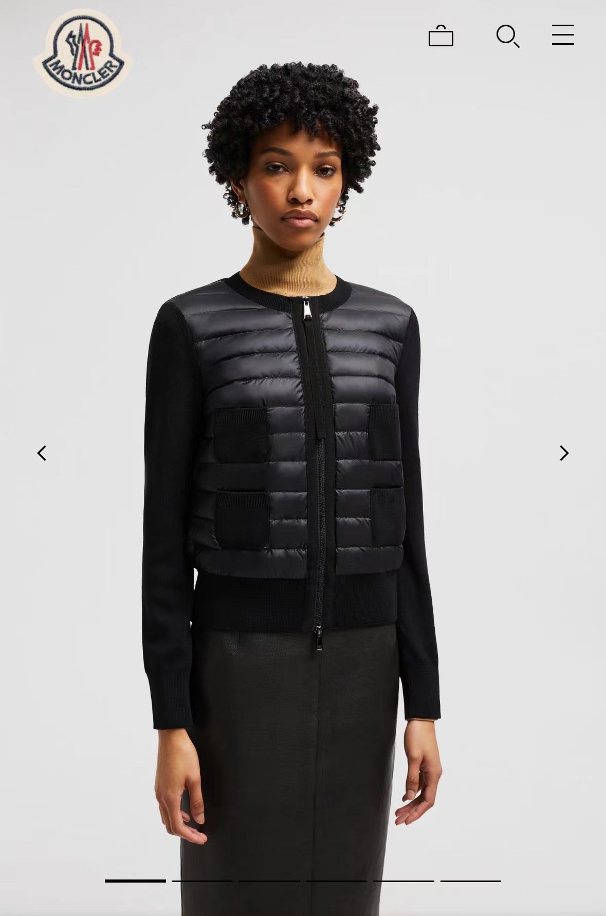 Moncler 小香風四口袋薄羽絨外套