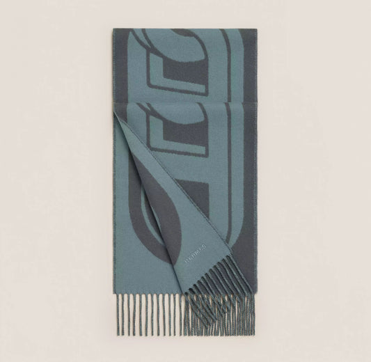 Hermes Maillons TGM scarf Eucalyptus / Orage