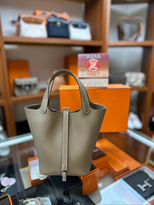 Hermes Picotin 18 Etoupe PHW 大象灰銀扣