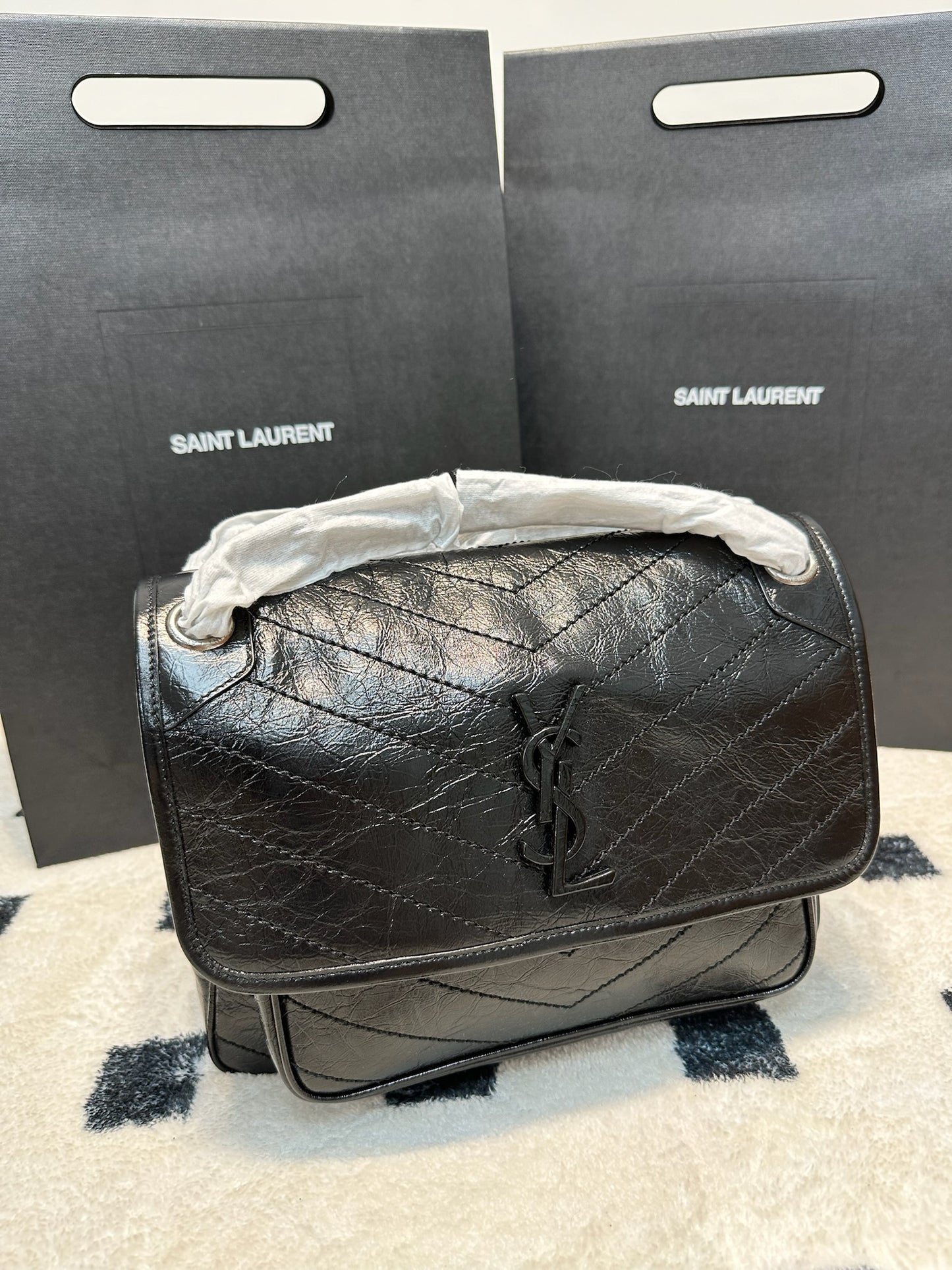 YSL NIKI MEDIUM IN VINTAGE LEATHER