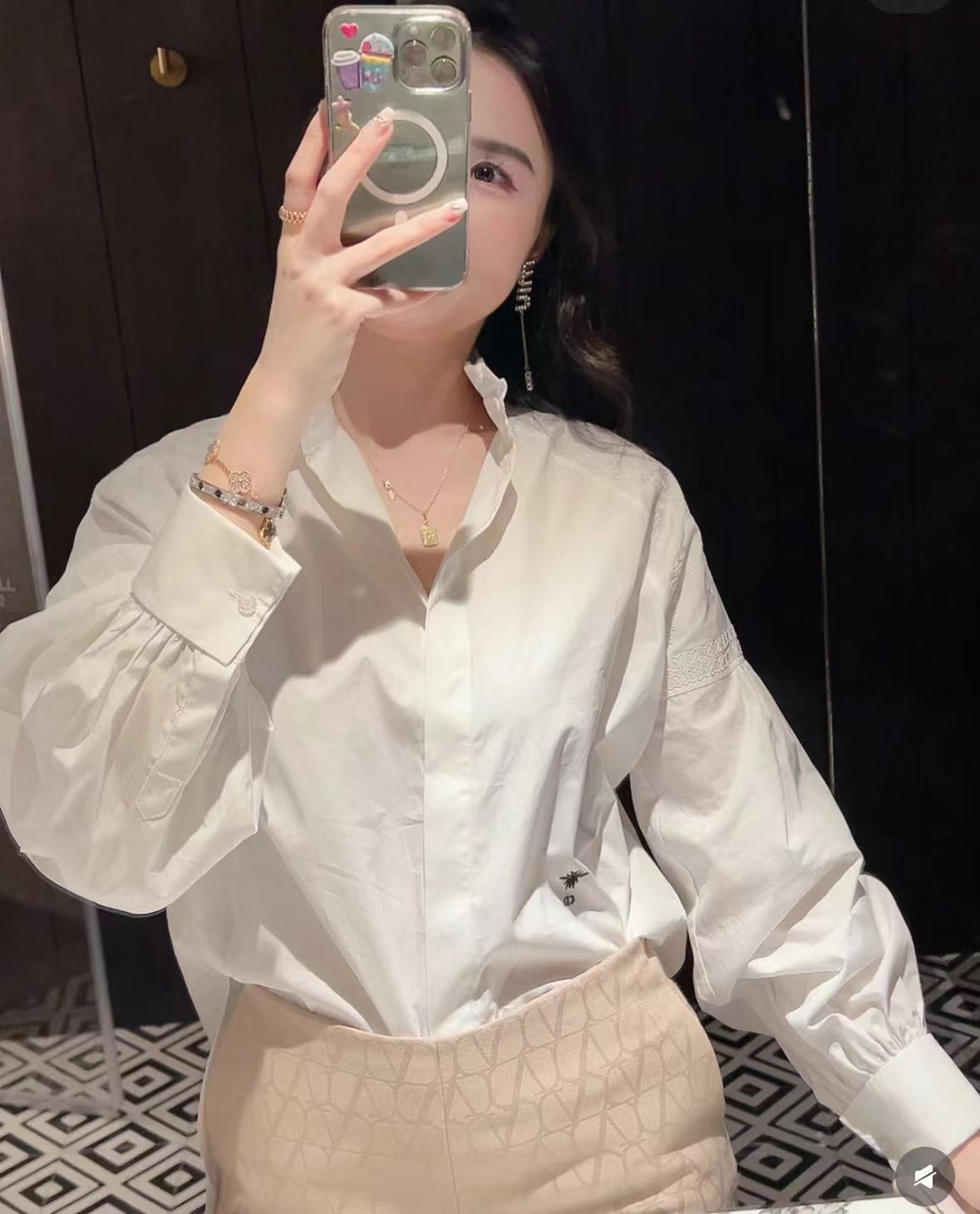 Dior 花瓣領襯衫