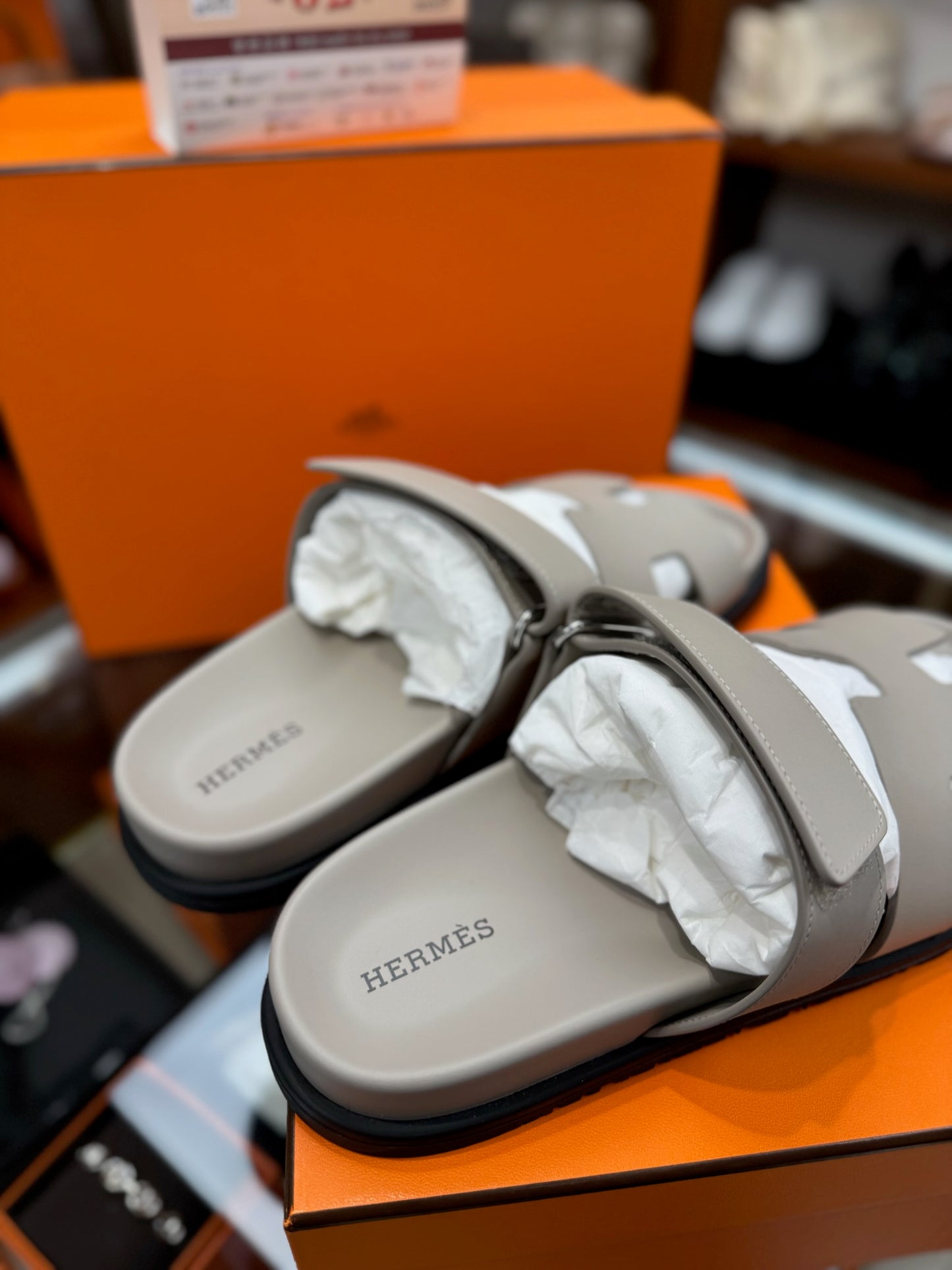 Hermes CHYPRE Sandale Beige
