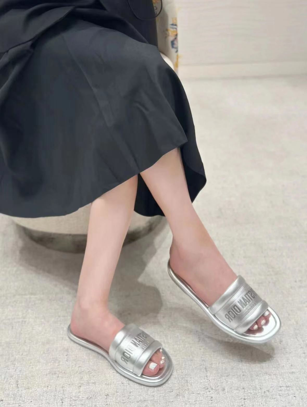 Dior Everyday Slide Silver