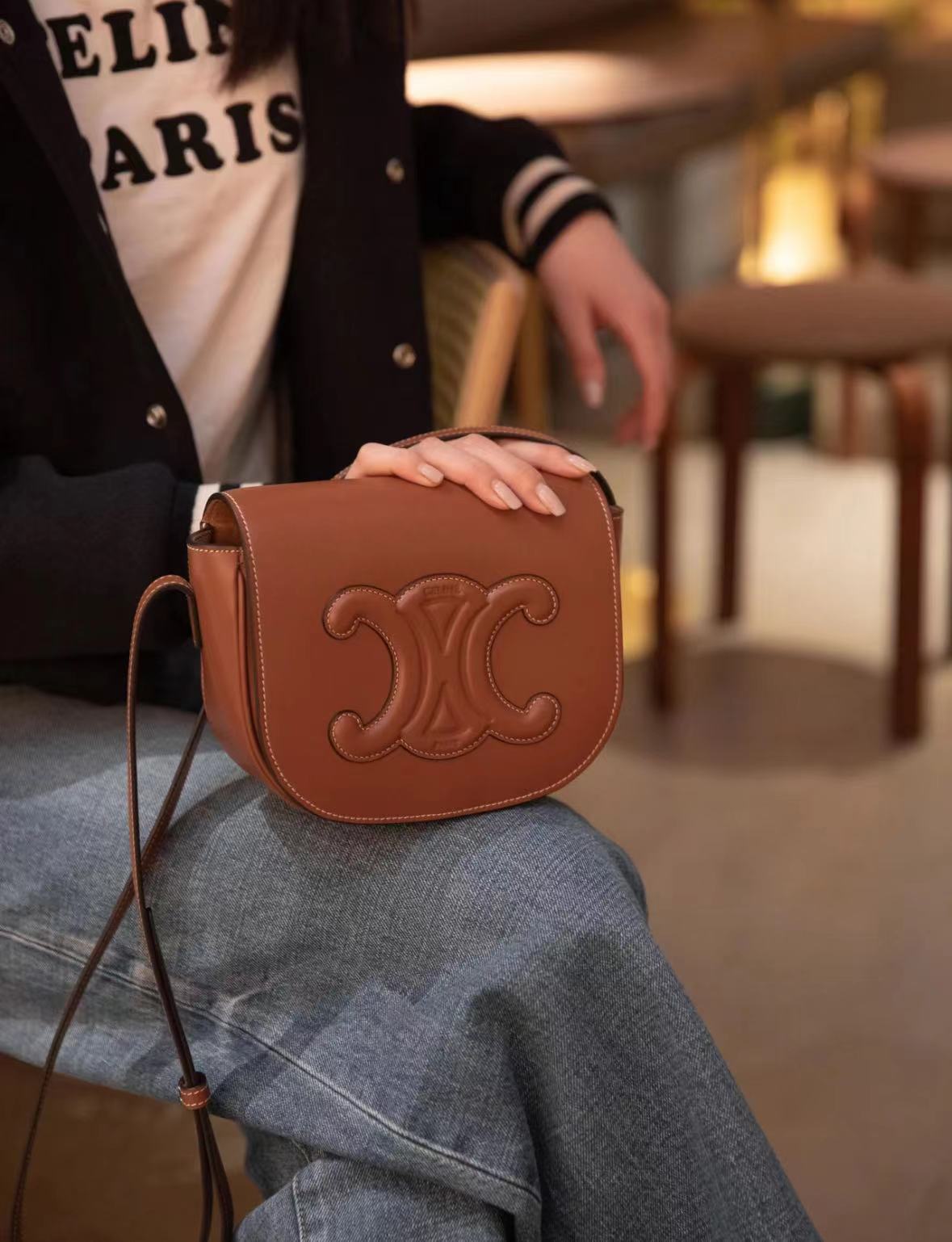FOLCO CUIR TRIOMPHE IN SMOOTH CALFSKIN Tan