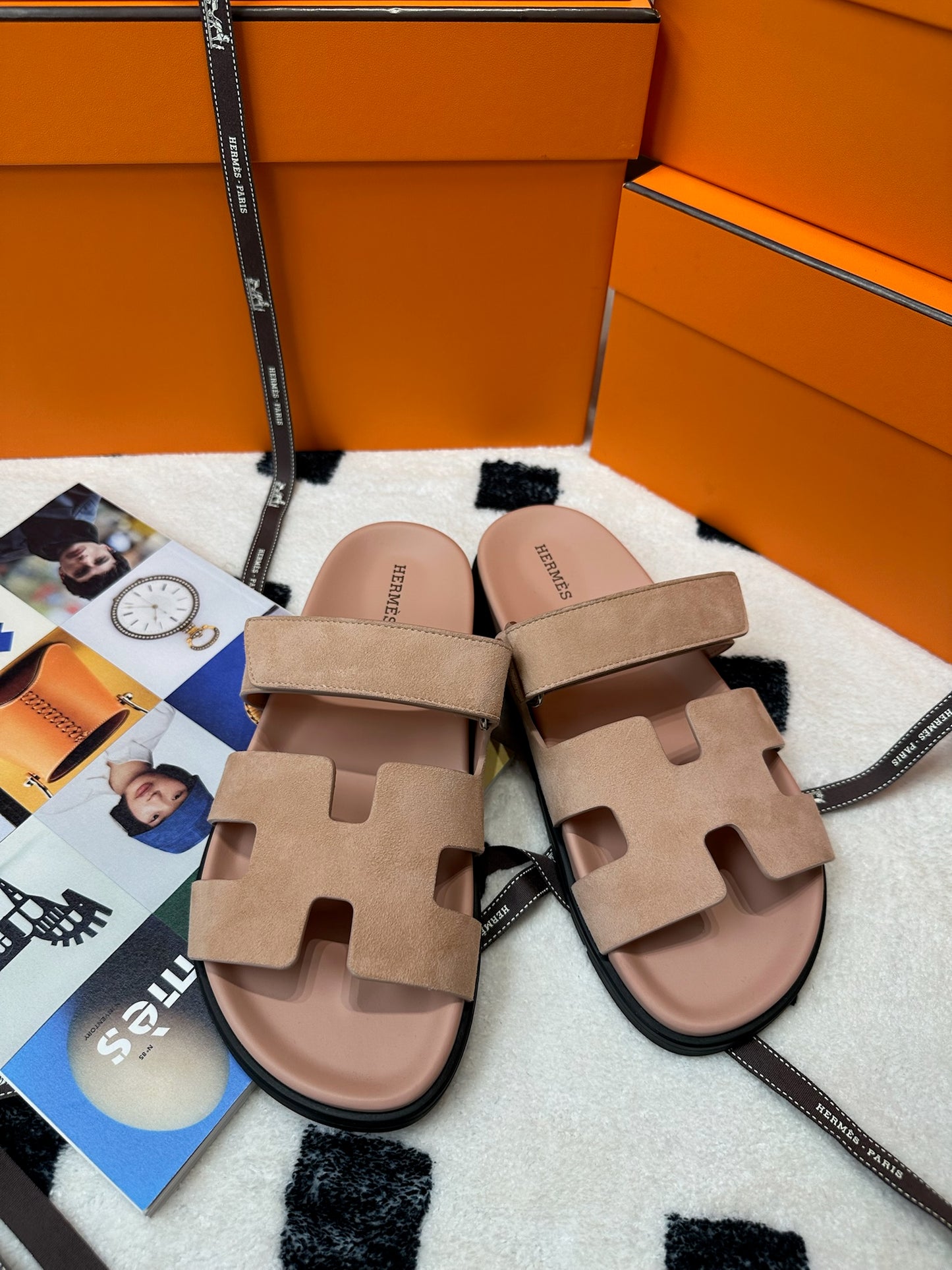 Hermes Chypre sandal  Nude