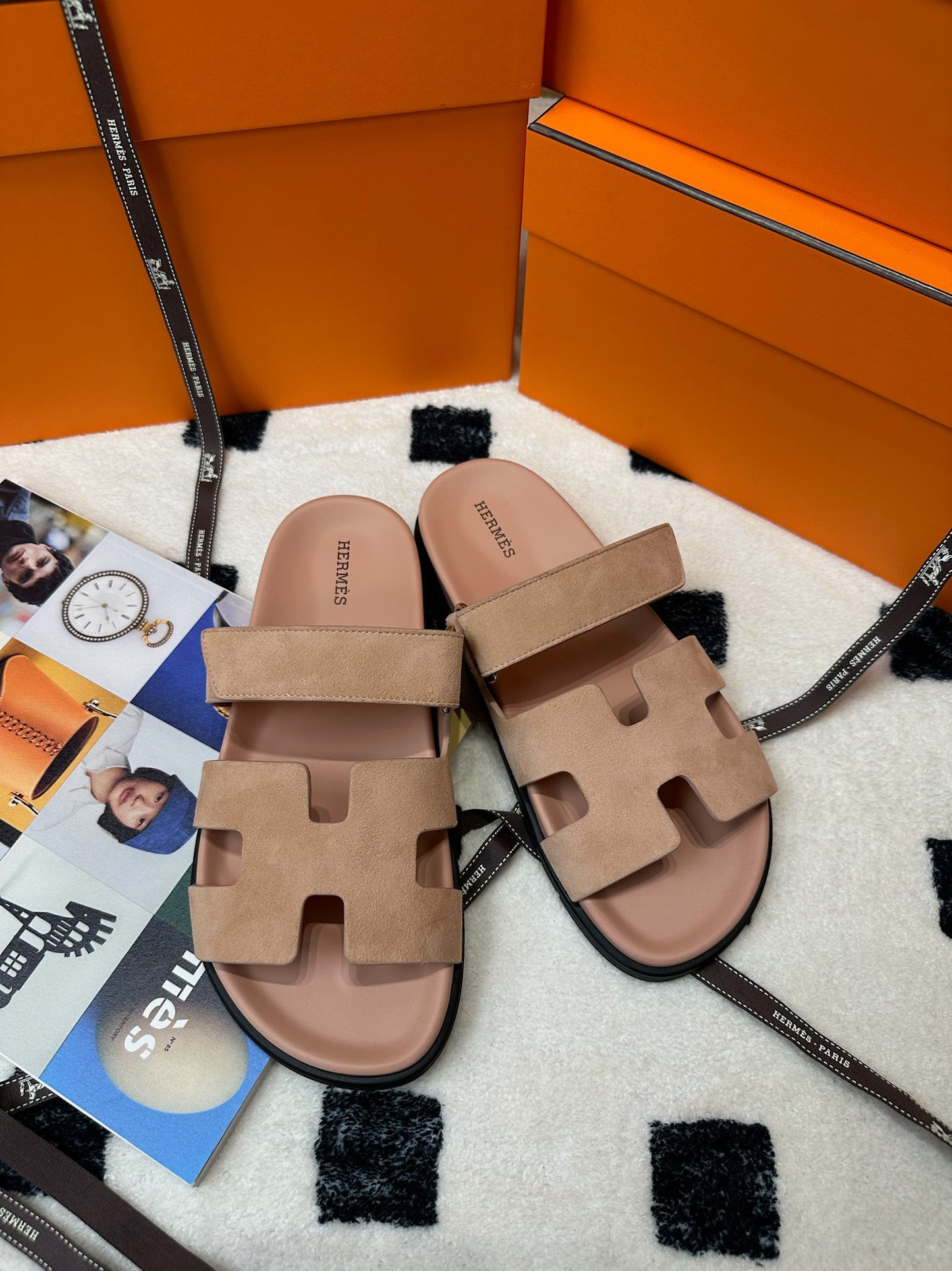 Hermes Chypre sandal  Nude