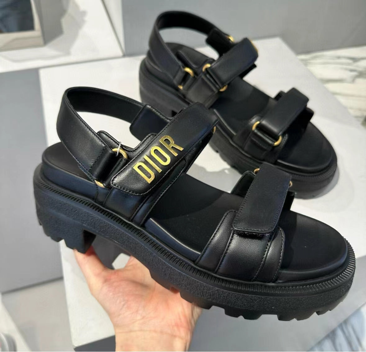 Dioract Platform Sandal BLACK
