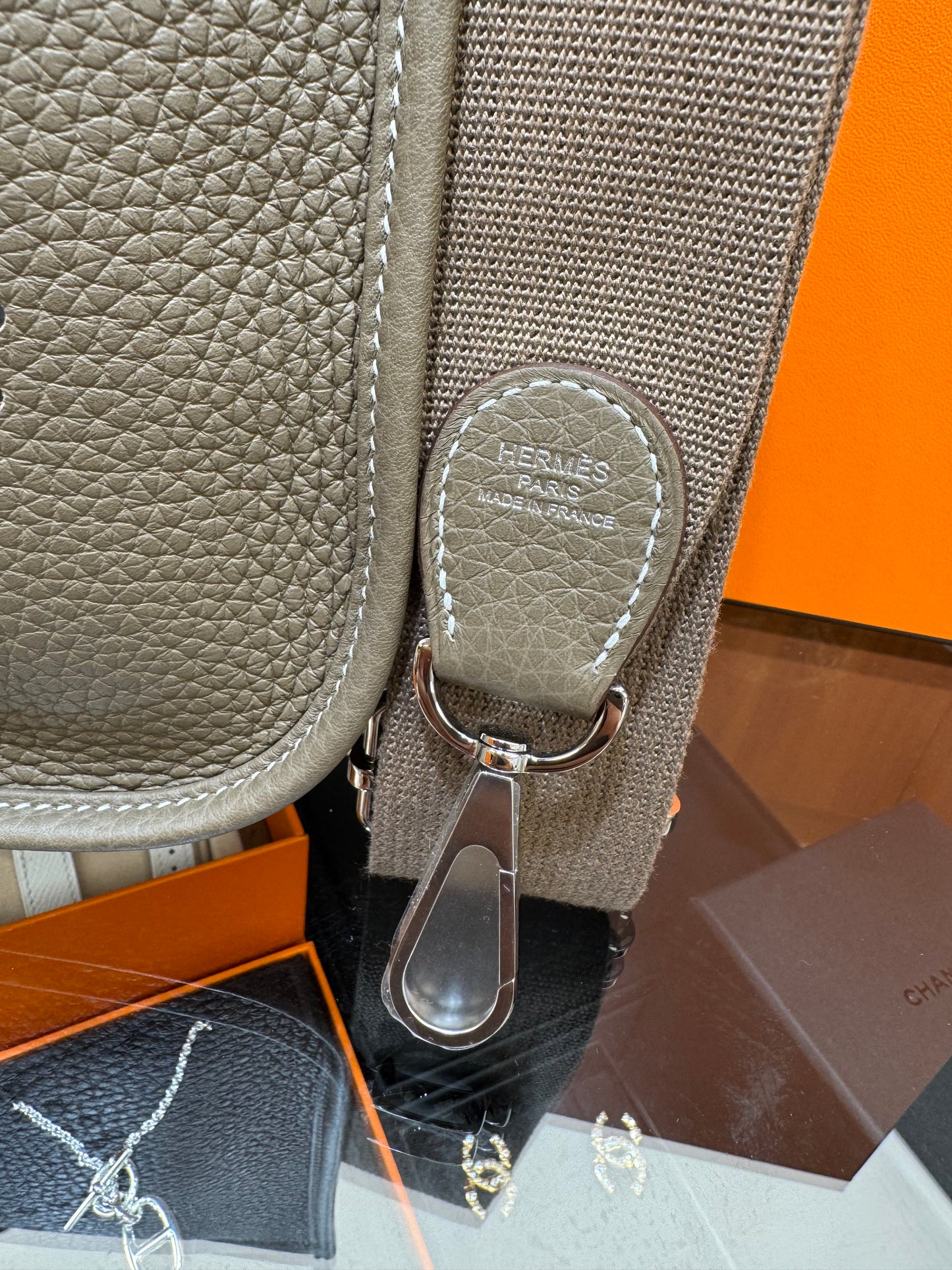 Hermes Evelyne 23 大象灰Etoupe 銀扣 Silver Hardware
