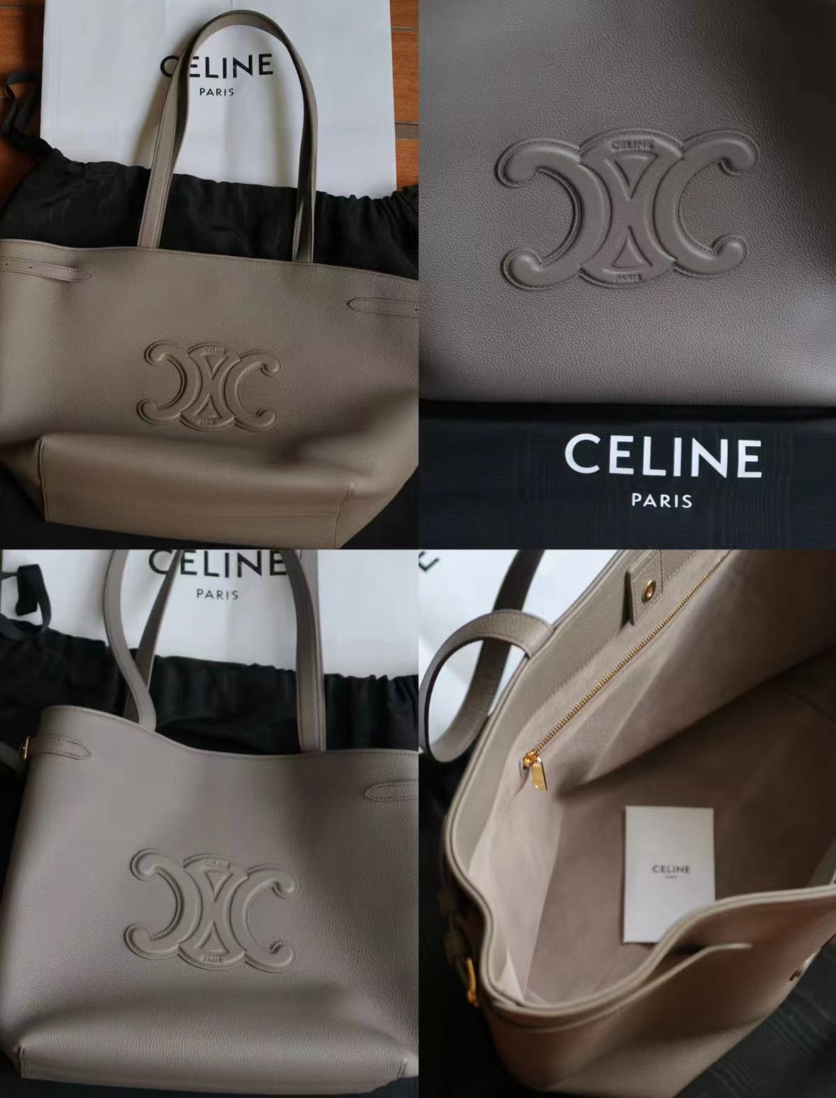 MEDIUM CABAS ANAÏS CUIR TRIOMPHE IN GRAINED CALFSKIN PEPPLE