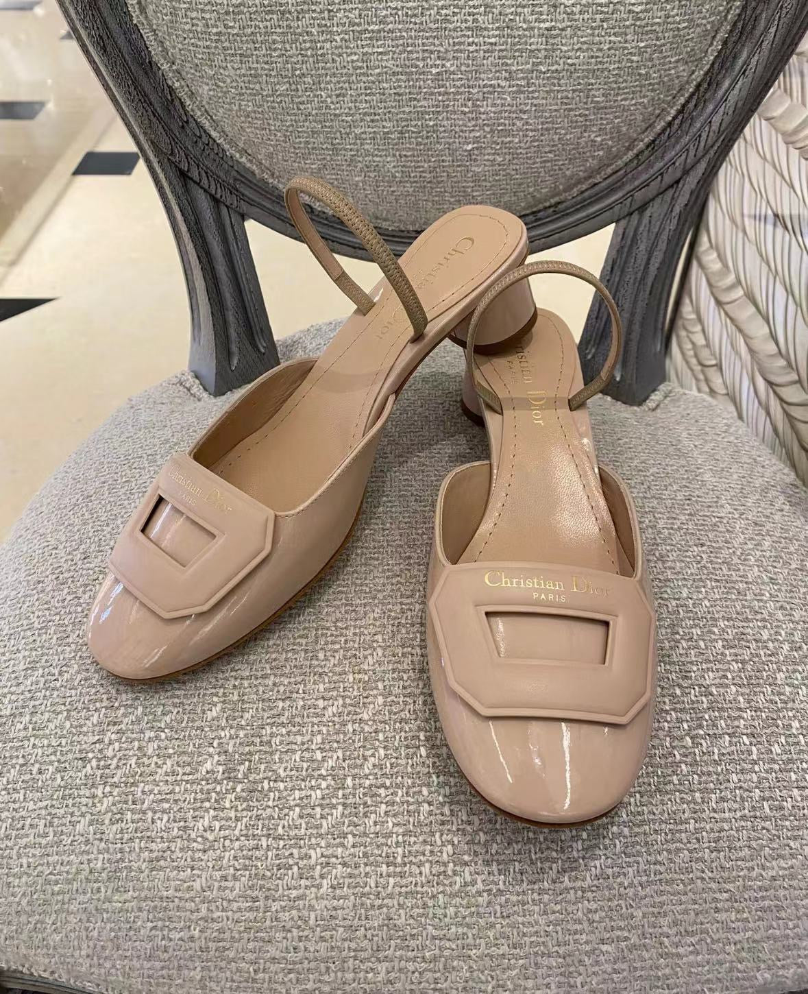 Dior 裸色涼鞋 5cm 迪麗熱巴同款