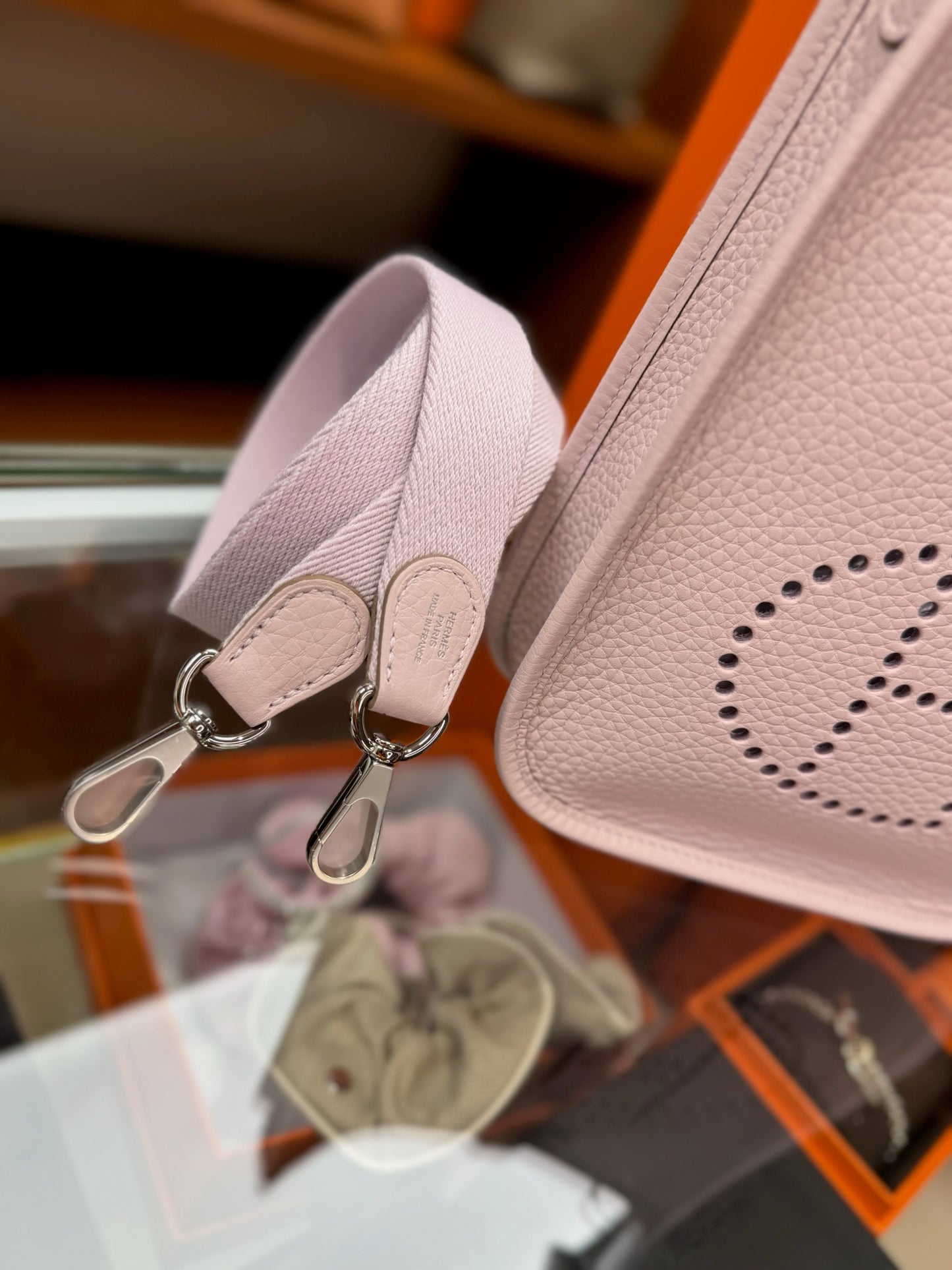 Hermes Mini Evelyne 一代 09夢幻紫銀扣