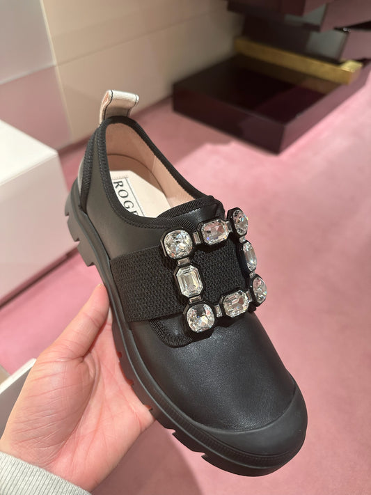 Roger Vivier 鑽扣運動鞋 黑色