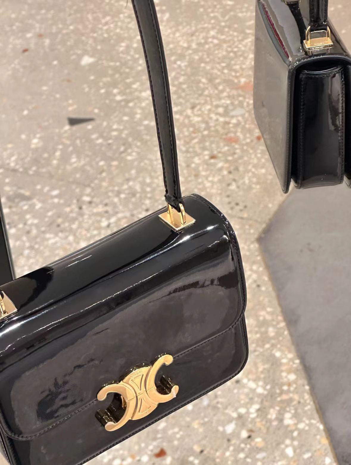 TEEN GARANCE BAG IN PATENT CALFSKIN Black