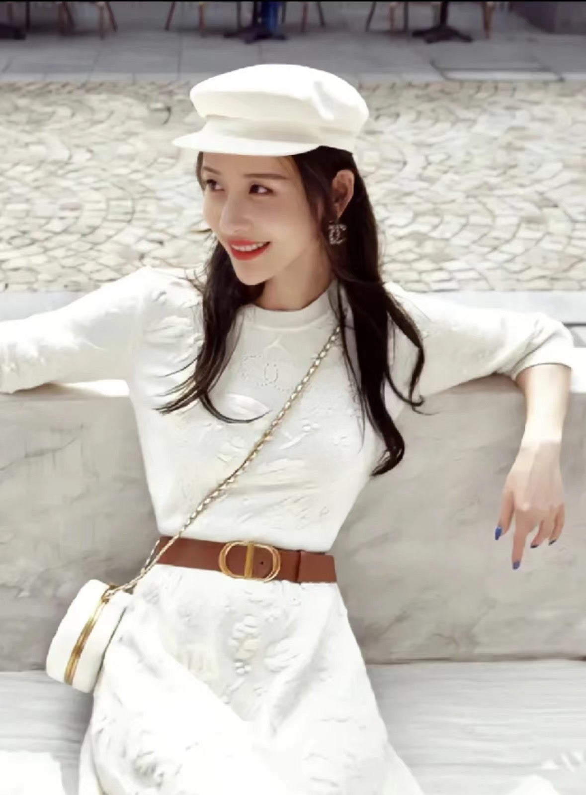 Dior Reversible Belt Latte/Hazelnut