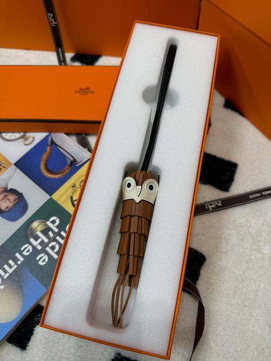 Hermes bag charm Owl Gold