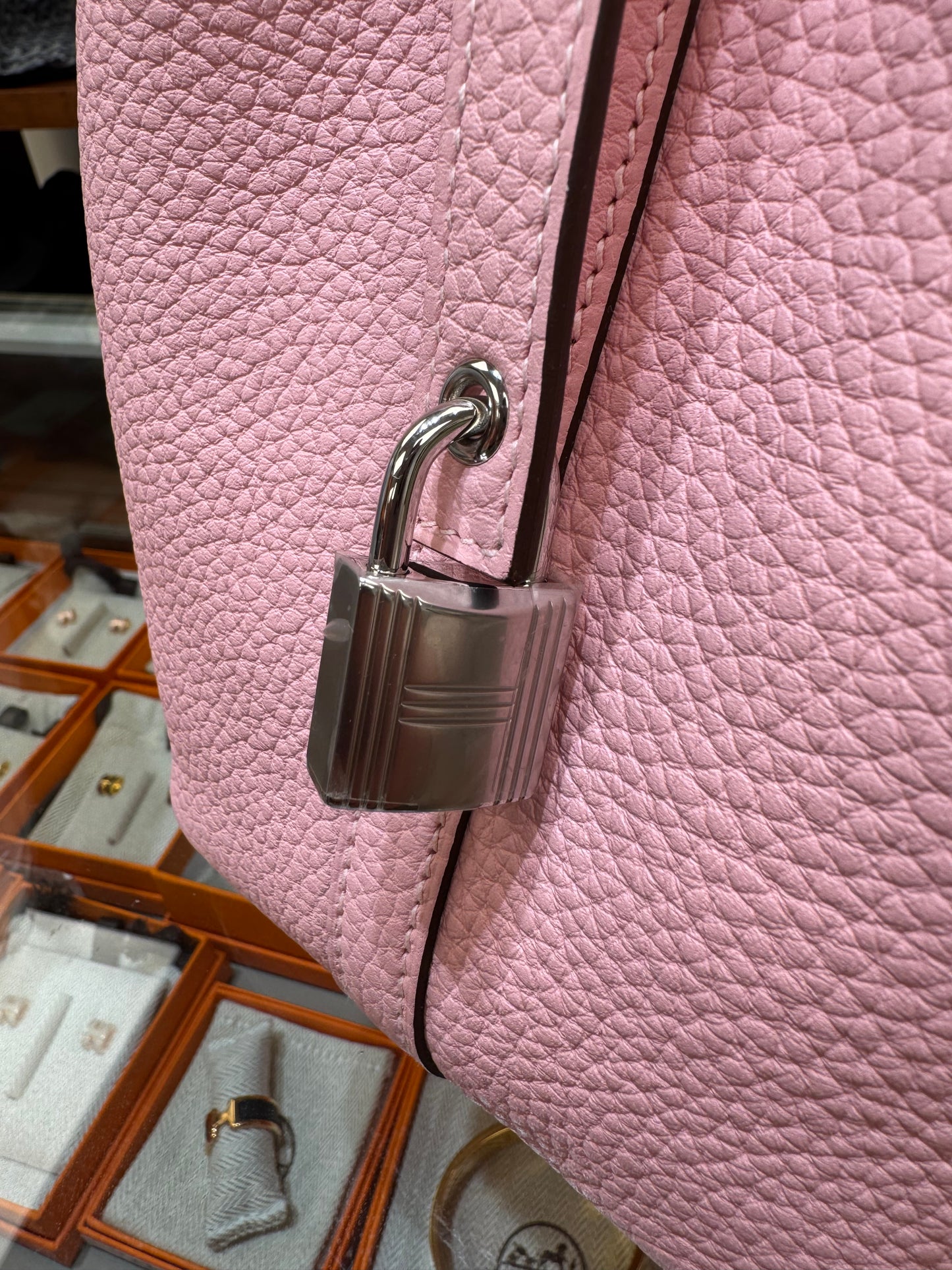 Hermes Picotin 18 櫻花粉銀扣silver hardware