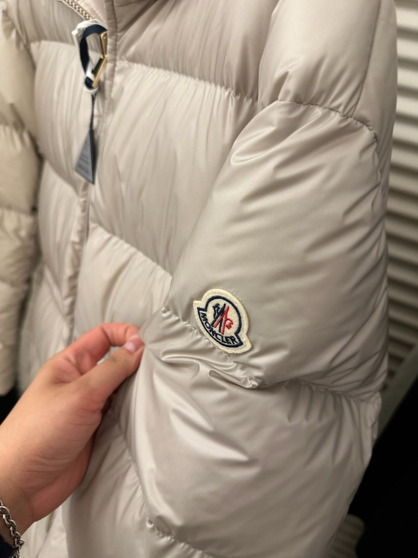 Moncler 雙面長款羽絨(有帽) Sand