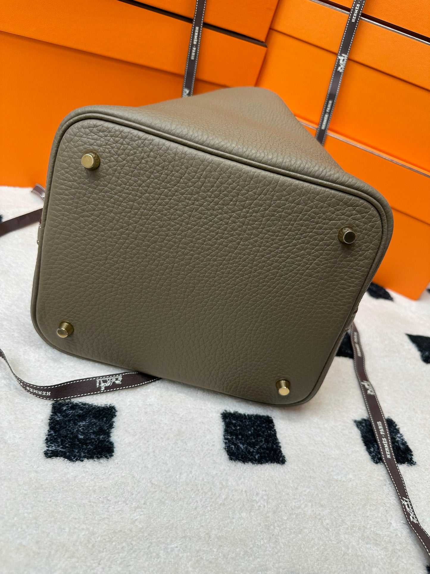 Hermes Picotin 22 大象灰金扣