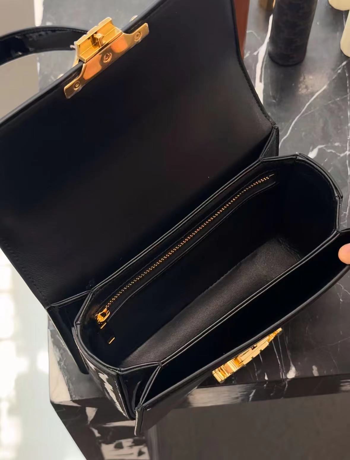 TEEN GARANCE BAG IN PATENT CALFSKIN Black