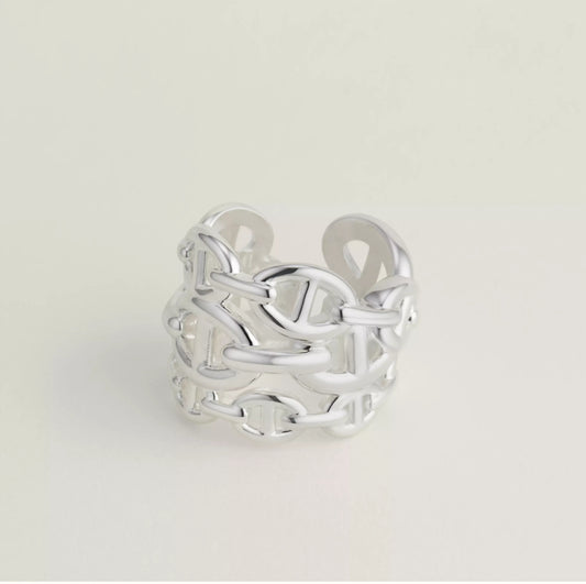 Hermes Chaine d'ancre Enchainee ring, large model