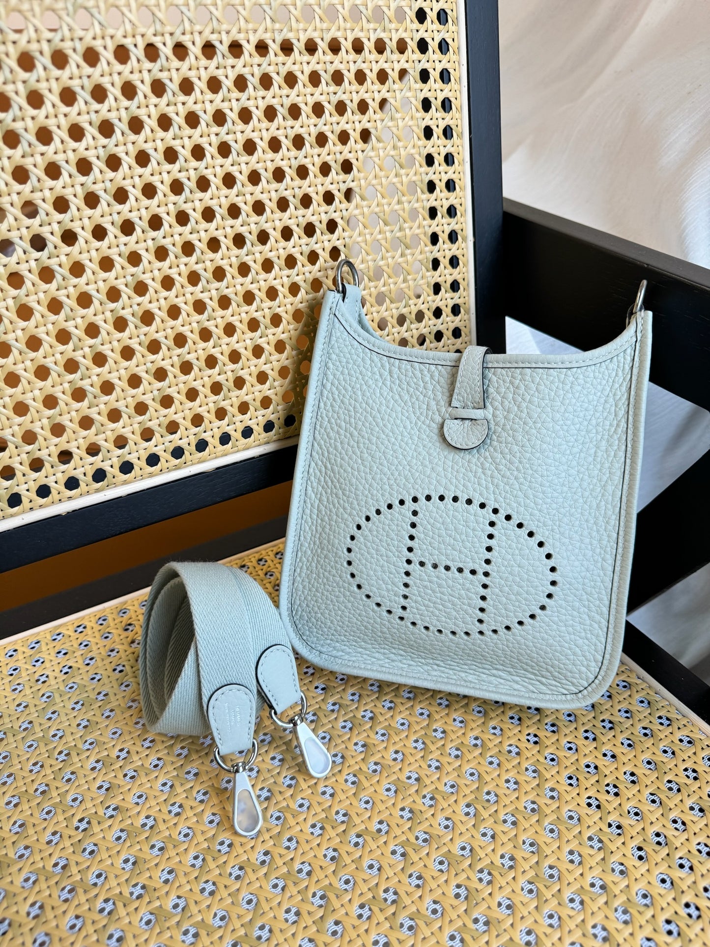 Mini Evelyne 冰晶灰銀 Gris Pale PHW