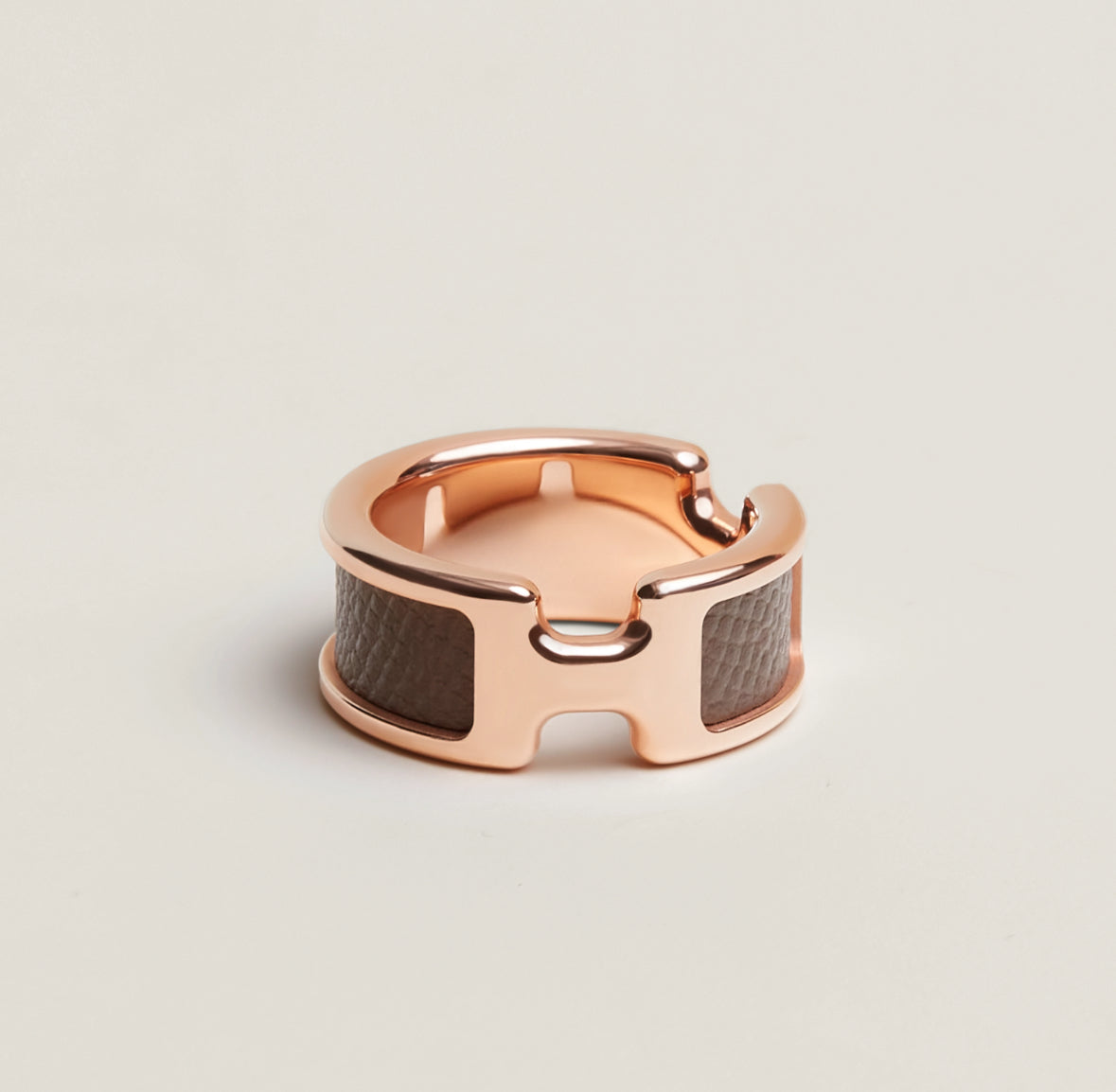 Hermes Olympe ring, small model Étoupe