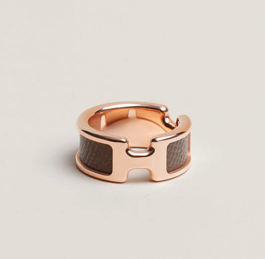 Hermes Olympe ring, small model Étoupe