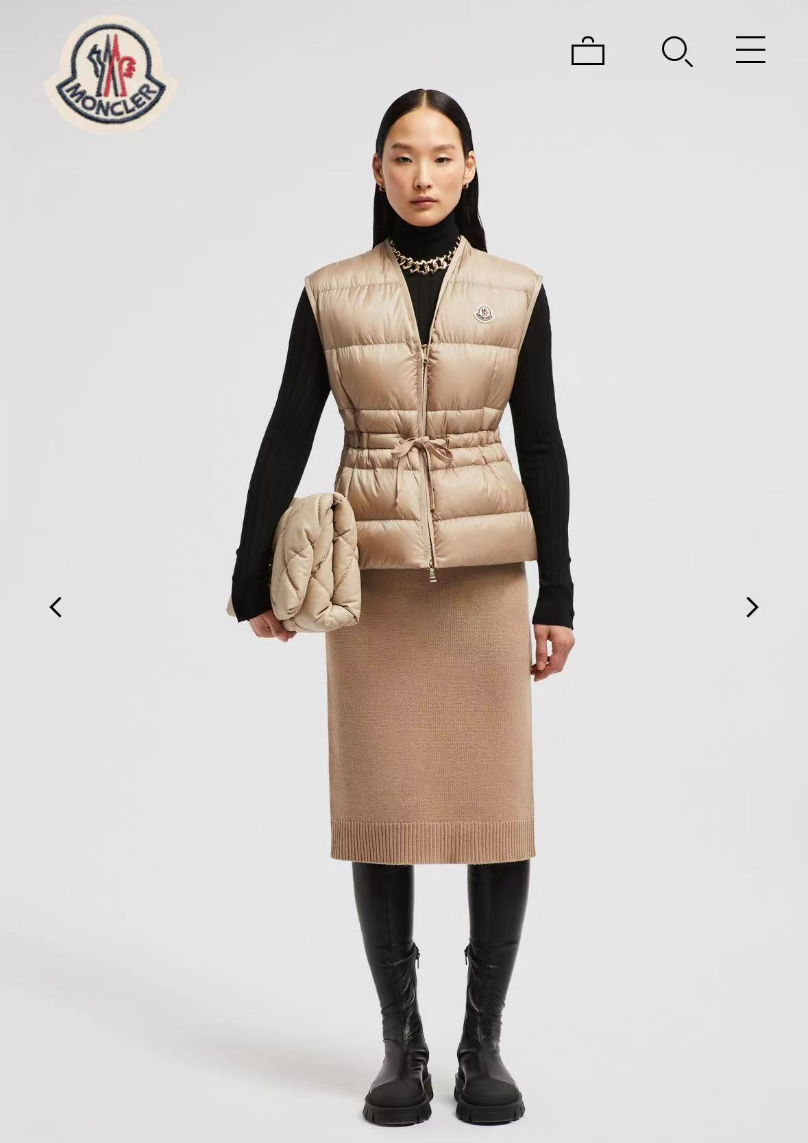 Moncler Nai Down Gilet 祼粉色