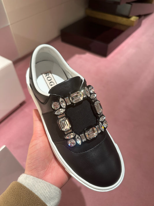 Roger Vivier 鑽扣運動鞋 黑色