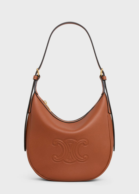 SMALL HELOÏSE BAG CUIR TRIOMPHE IN SUPPLE CALFSKIN TAN