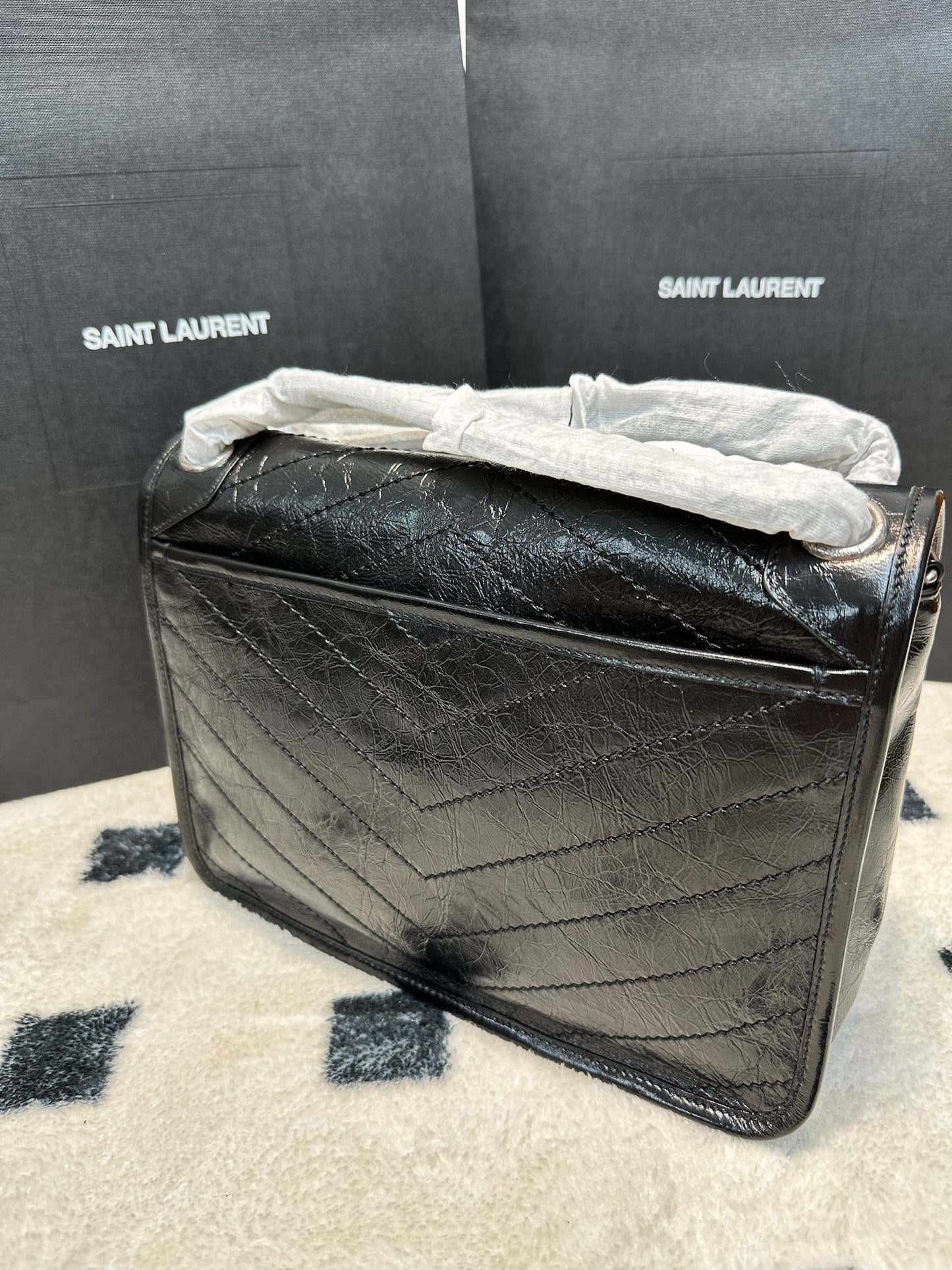 YSL NIKI MEDIUM IN VINTAGE LEATHER