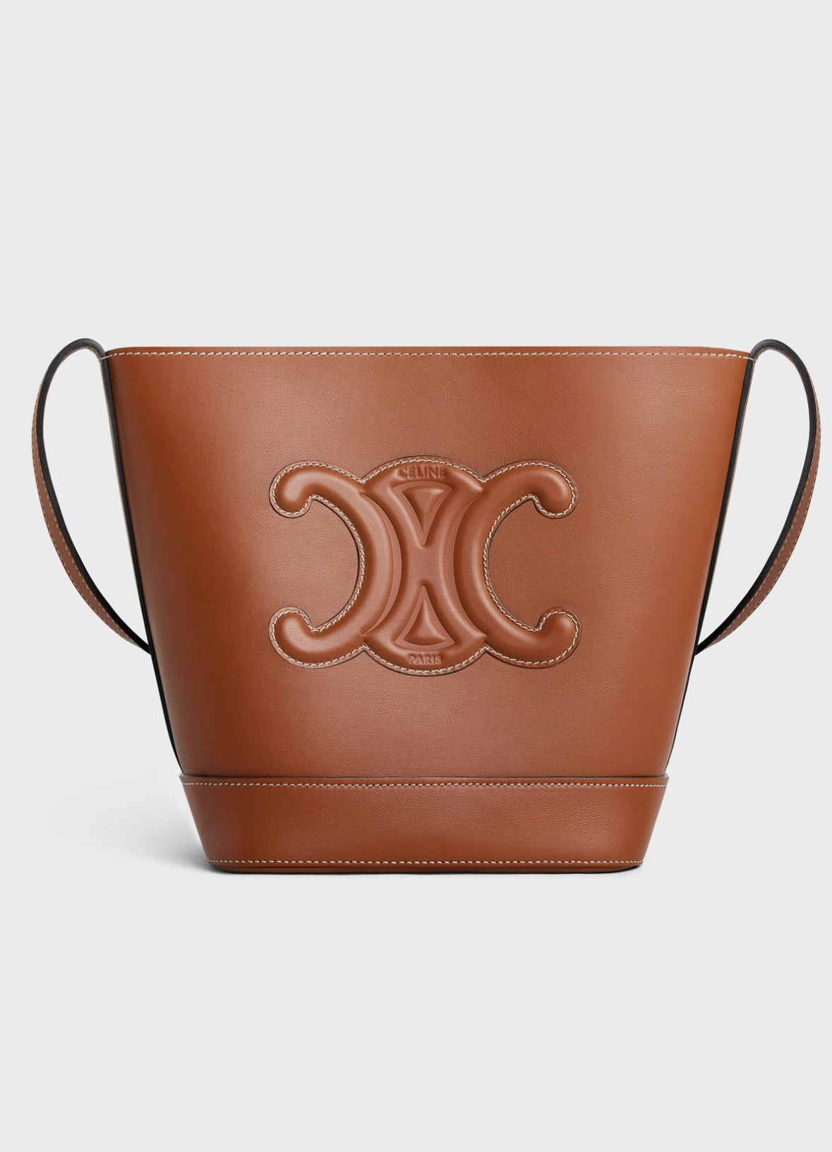 SMALL BUCKET CUIR TRIOMPHE IN SMOOTH CALFSKIN